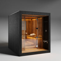 Sauna Personnalisable : L'Évasion Rustique - Noir lazure